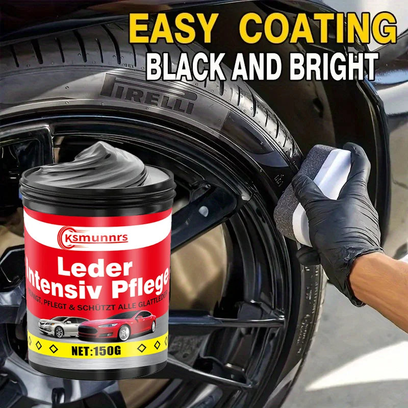 NEW !! Car interior renovation wax, plastic parts renovation, leather gloss wax, tire protection oil, black vehicle yellowing