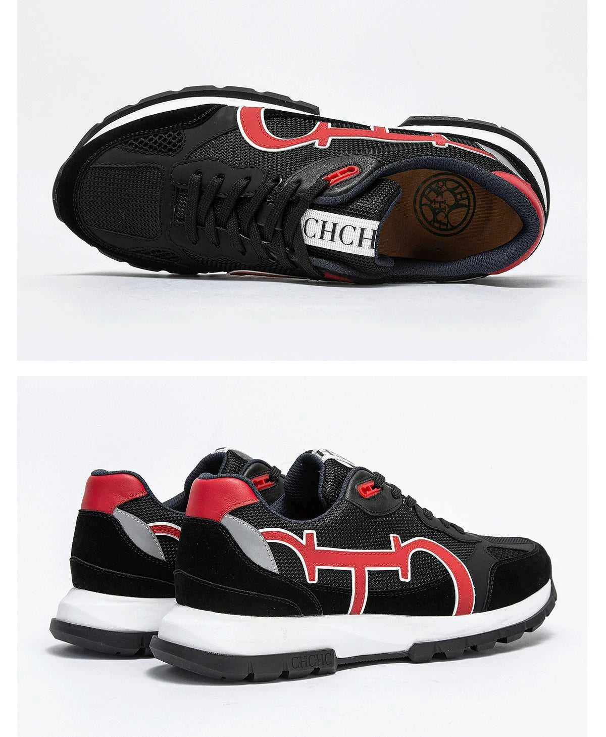 CHCH Men's Tennis Shoes Black Cow Leather Material Stitching Design Men's Shoes Sports Shoes The jack market .AU The jack market .AU Step Up Your Style: Trendy Shoes for Every Occasion! $ 149 14:200006158;200000124:350262