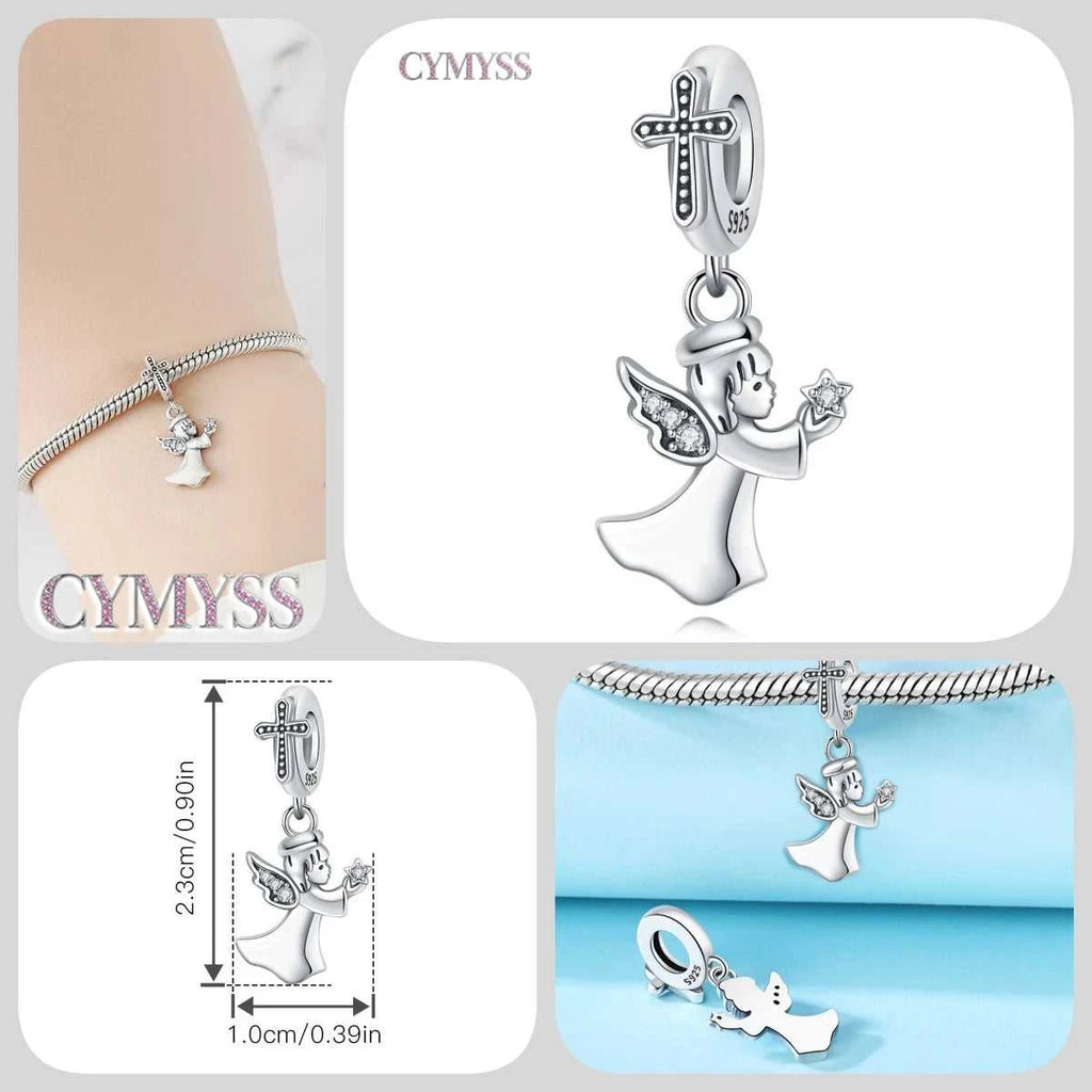 S925 Sterling Silver Charm Bead Angel Prayer Travel Memorial Pendant Fine Birthday Gift Fit Bangle Bracelet Necklace DIY Jewelry The jack market .AU The jack market .AU Jewellery & Chains $ 49 14:200004890#OTC1204