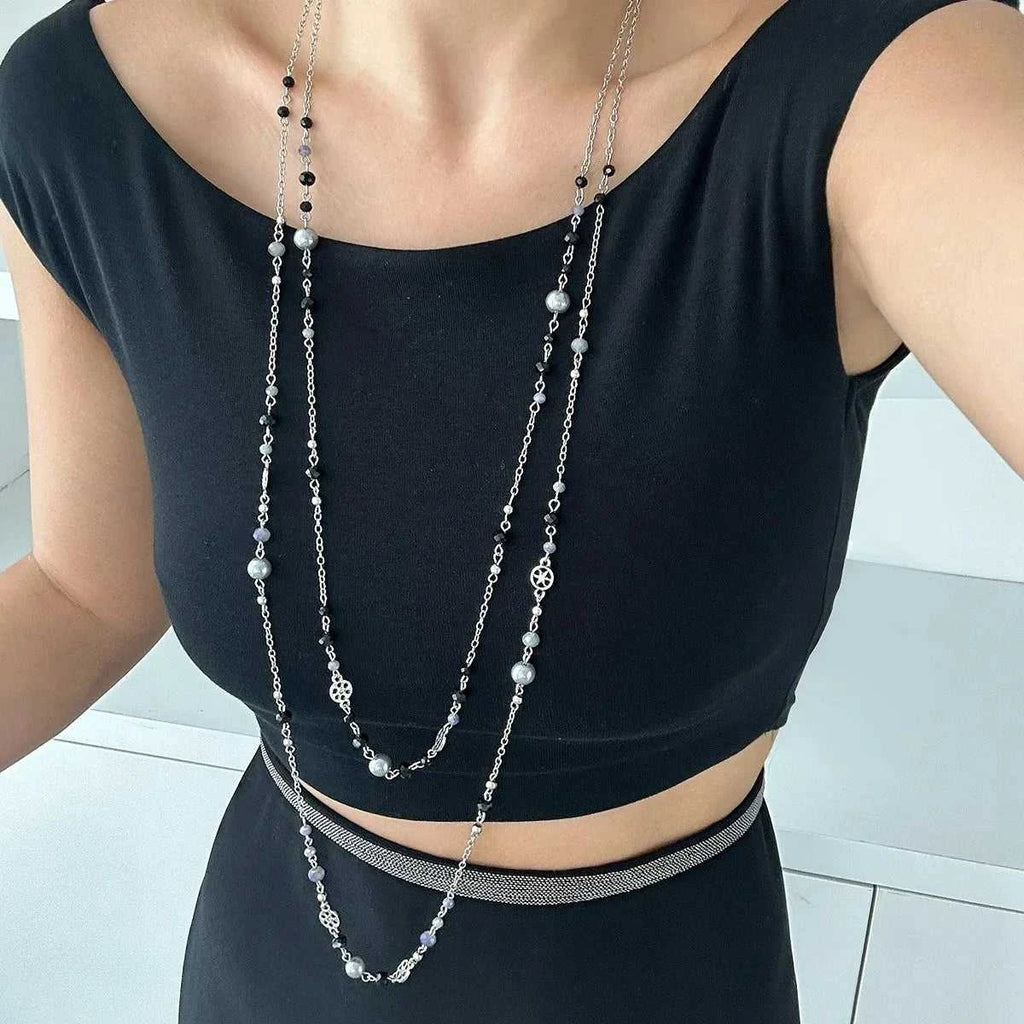 Stackable Double Layered Flower Beaded Chains Necklaces for Women Bohemian Ethnic Style Glass Beaded Sweater Chain Jewelry The jack market .AU The jack market .AU Jewellery & Chains $ 55 200001034:200003759#XL1113-S