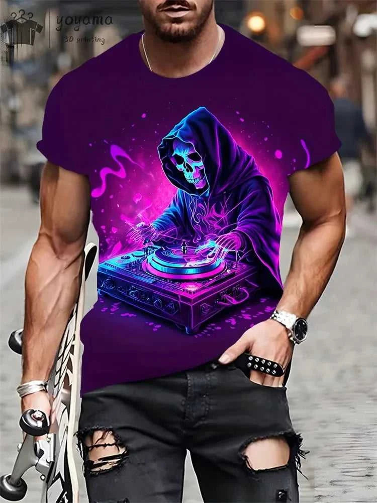 Men's Horror Skull Print T-Shirt 3D Print Vintage O-Neck Short Sleeve Fashion Oversized T-Shirts Men's Summer Street Clothing The jack market .AU The jack market .AU Men Fashion $ 25 14:771#P2TGL22WU;5:100014066