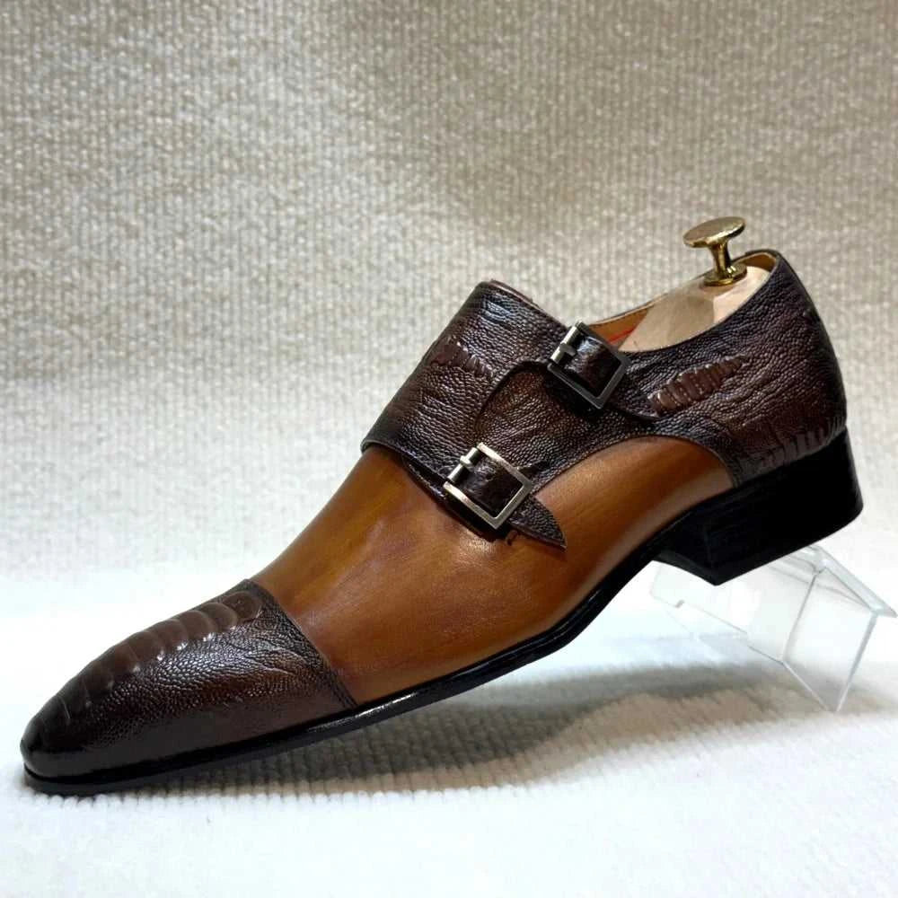 Men's Handmade Brown Monk Shoes Double Buckle Genuine Cow Leather Luxury Wedding Business Formal Basic Men's Footwear The jack market .AU The jack market .AU Step Up Your Style: Trendy Shoes for Every Occasion! $ 132 14:193#black;200000124:200000364