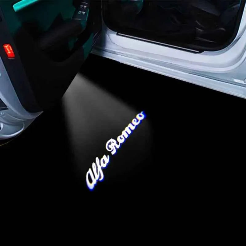 2pcs FOR Alfa Romeo LED Car Door Welcome Light Logo Projector Giulia Giulietta Mito Stelvio Brera 147 156 159 car-styling
