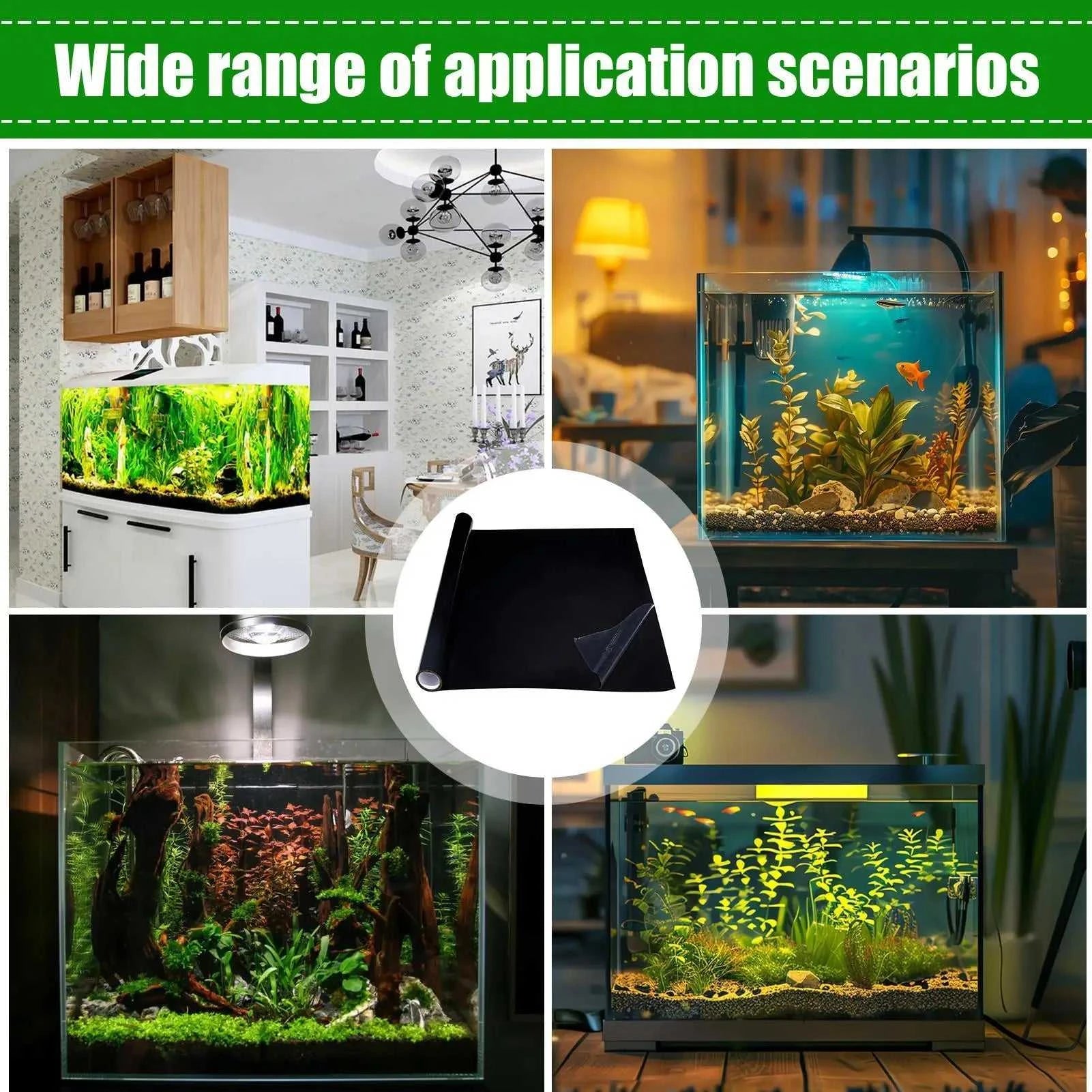 Fish Tank Background Sticker Black Static Cling Film Adhesive-Backed Film Wallpaper Aquarium Background Decorations The jack market .AU The jack market .AU Fishing Gear $ 25 14:193#30x200cm