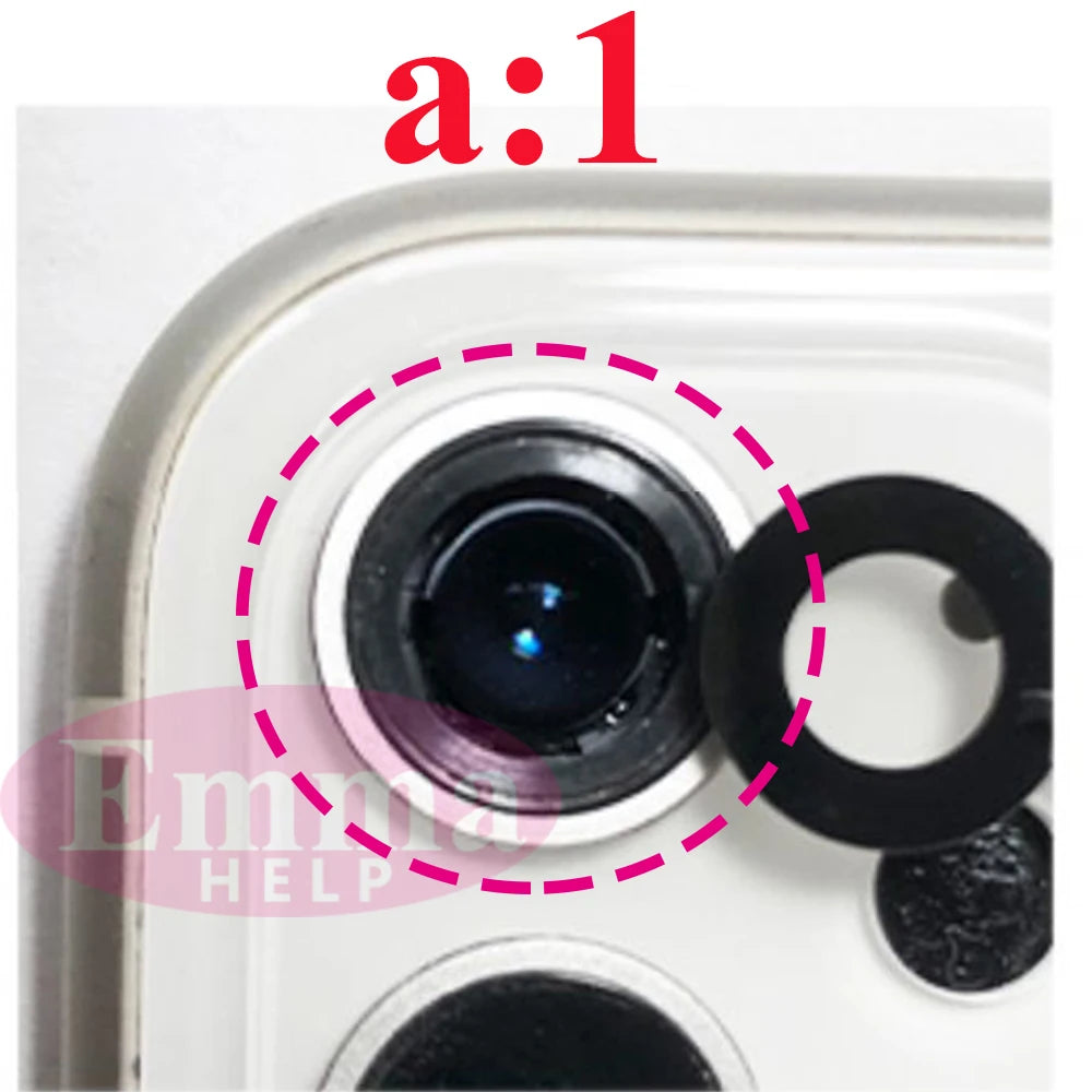 Sapphire Camera Lens Glass for iPhone 15/14/13/12/11 Pro Max Plus Mini - Complete Repair Kit with Adhesive