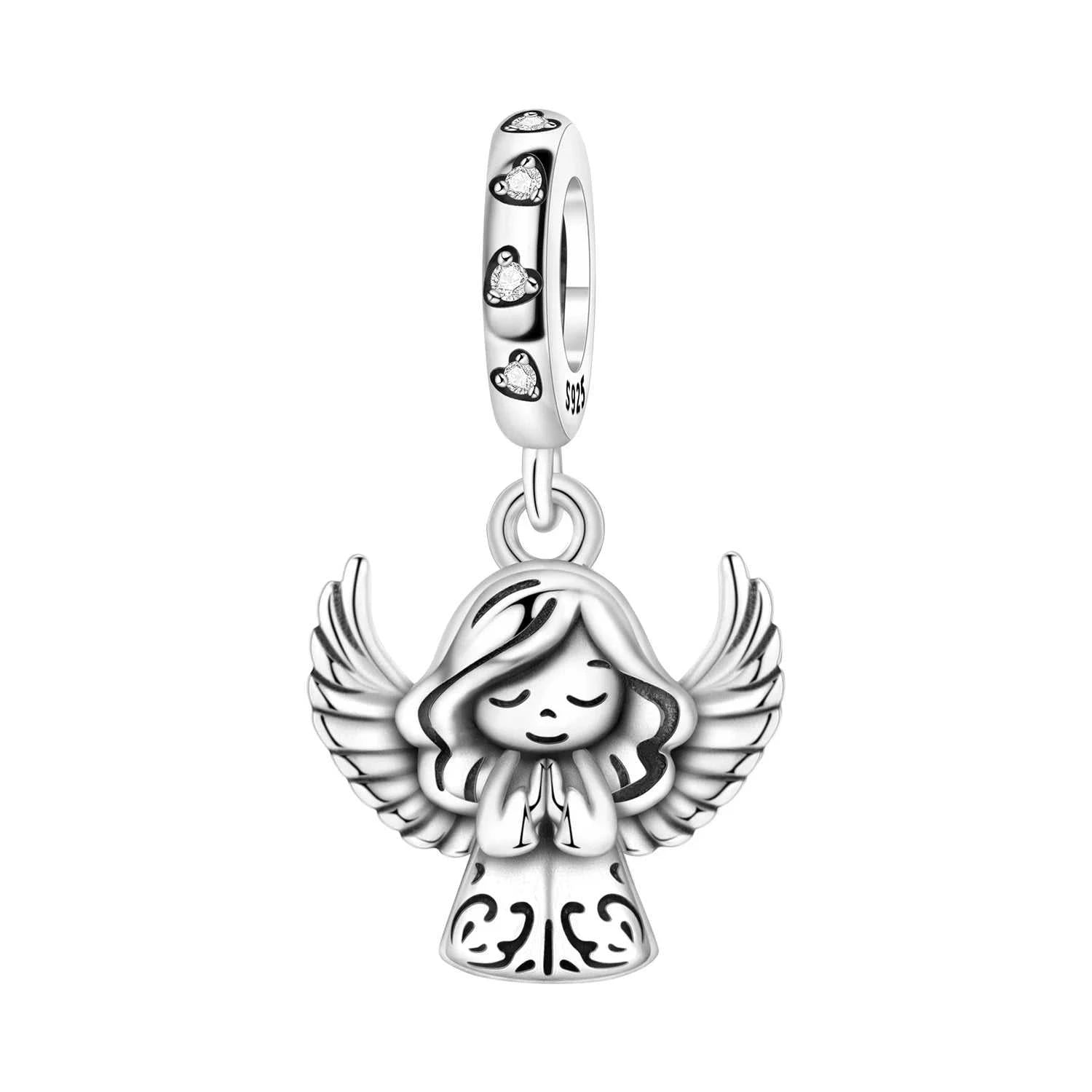 S925 Sterling Silver Charm Bead Angel Prayer Travel Memorial Pendant Fine Birthday Gift Fit Bangle Bracelet Necklace DIY Jewelry The jack market .AU The jack market .AU Jewellery & Chains $ 49 14:200004890#OTC1204
