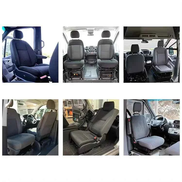Heavy Duty Seat Swivel Base with Slider, 3.0mm Steel Plate Swivel Seat Base 360 Degree Rotatable for RV Van Camper Boat TruckBus