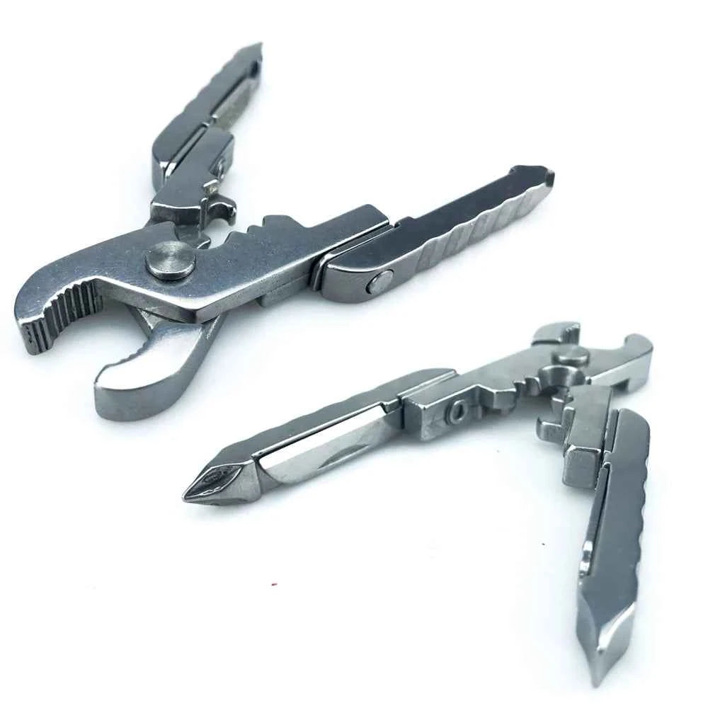 MiniPro Multi-Tool: 10-in-1 Folding Pliers & Screwdriver Kit for Outdoor Adventures