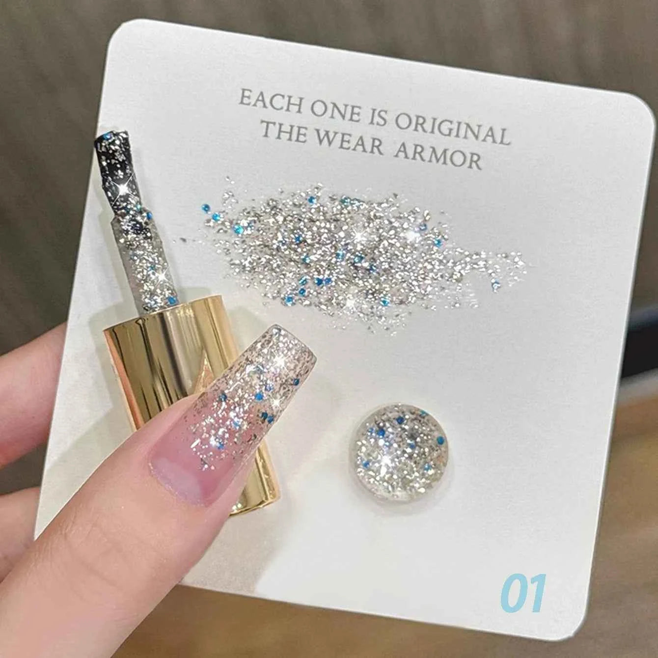 10ML 1-8pcs 2026 New Style Clear Universal White Glass Beads Cat Eye Magnet Gel Nail Polish Suitable For Toe Nails White Nails
