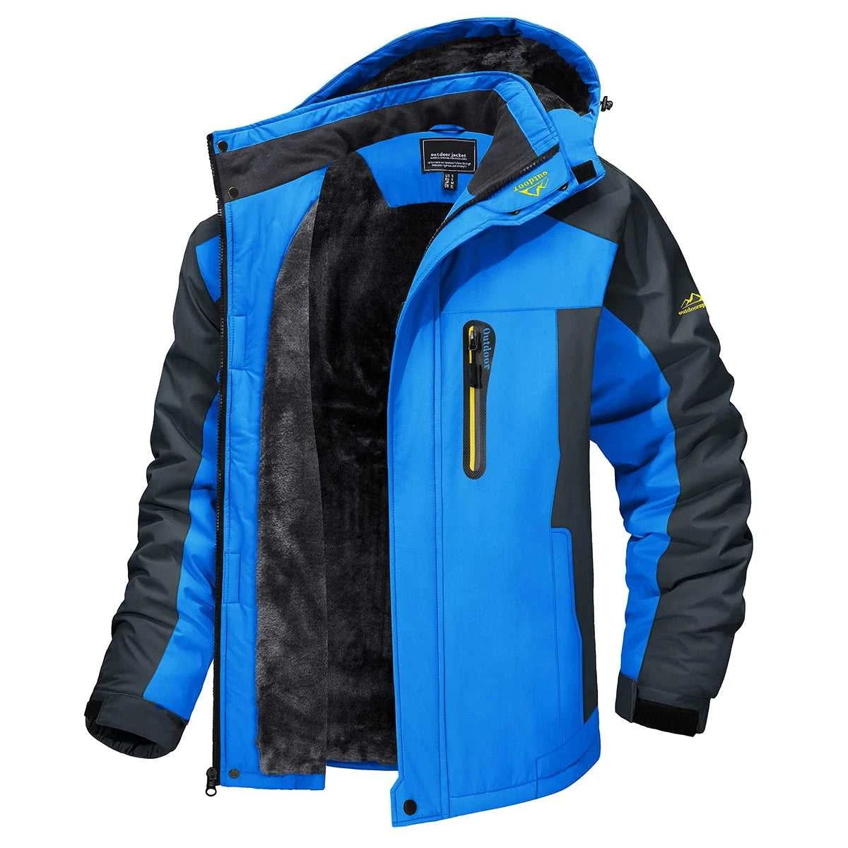 TACVASEN Men's Waterproof Ski Jacket Fleece Lining Warmth Parka Winter Snow Working Outdoors Hooded Coat Rain Shell Windbreaker The jack market .AU The jack market .AU Men Fashion $ 76 14:771#Blue;5:361385#CN 4XL (US L)