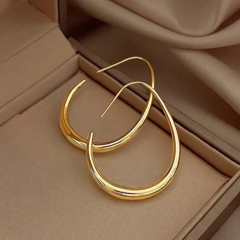Gold Color Needle Geometric Oval Hoop Earrings for Women Simple Desgin Earrings Party Wedding Jewelry Hot Sale Hot Sale The jack market .AU The jack market .AU Jewellery & Chains $ 50 200001034:361187#Silver-J1
