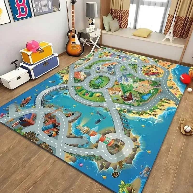 Traffic Road Pattern Mat Kids Play Rug Educational Toy Children's Room Floor Mat Home Decoration Colorful Vehicle Design Carpet The jack market .AU The jack market .AU Home $ 56 14:496#5;5:458380415#120x160cm