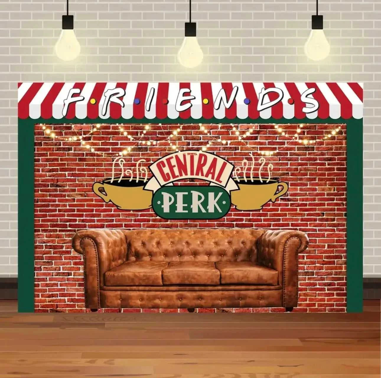 Red Brick Wall Theme Party Custom Backdrop Decorate Central Perk Friend Tv Show Retro Pub Sofa and Coffee Photography Background The jack market .AU The jack market .AU Home $ 57 14:200006153#JH 55-7;5:4182#270X180CM