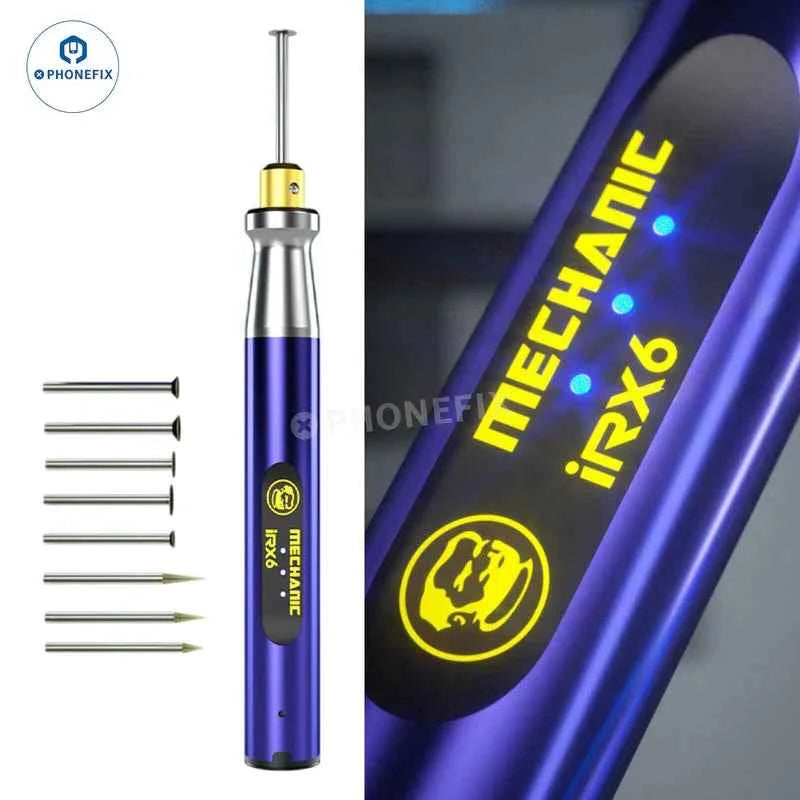 MECHANIC IR X6 Charging Wireless Small Handheld Chip Polishing Pen MINI Electric Carving Pen Grinding Machine for Mobile Phone