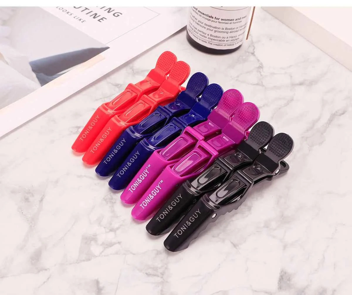 Stylish Hair Clips Set - 6 Durable Alligator Claws for Professional Styling & Salon Use