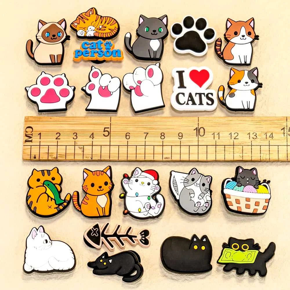 9-50pcs PVC Cat Shoe Charms Pet Shoe Decorations Pins for Women Girls Gift Sandal Accessories Ragdoll Cat Animal Clog Buckle The jack market .AU The jack market .AU Step Up Your Style: Trendy Shoes for Every Occasion! $ 50 14:173#9pcs