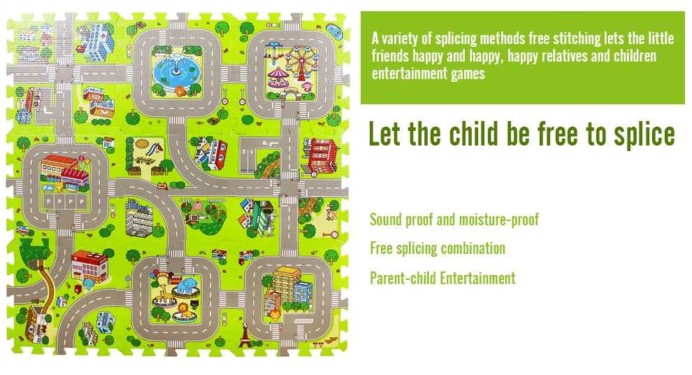 Baby Play Mat 9pcs/lot Kids Carpet Playmat Children Rug Soft Floor Toys Road Traffic Soft Floor Home Decor EVA Kids Foam Puzzles The jack market .AU The jack market .AU Mum & Kids: Essential Products for Every Family $ 43 14:29#1 set