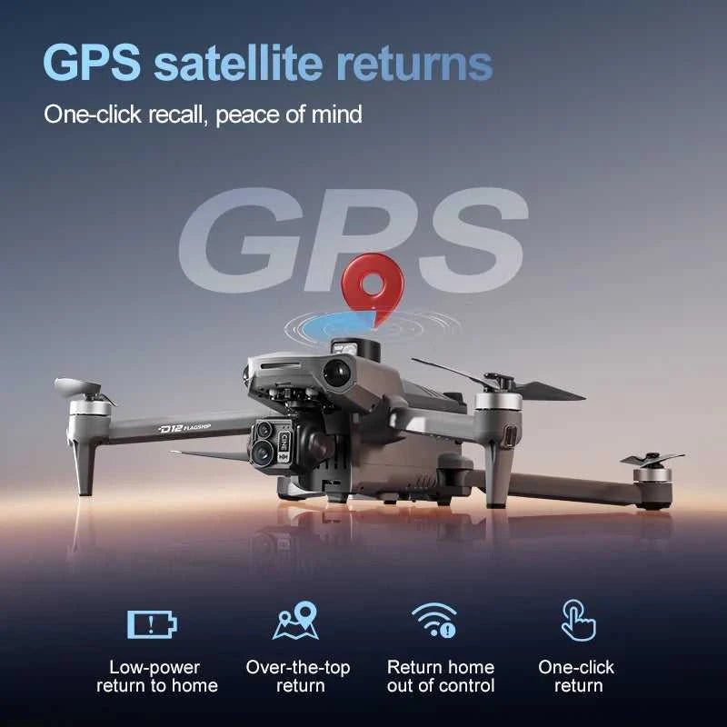 ZLL D12 Drone With 8K HD Camera Screen Remote GPS 360° Obstacle Avoidance 5G Wifi FPV Brushless Motor RC Dron Load capacity 500g The jack market .AU The jack market .AU Drones $ 452 14:193#D12-NO OAS