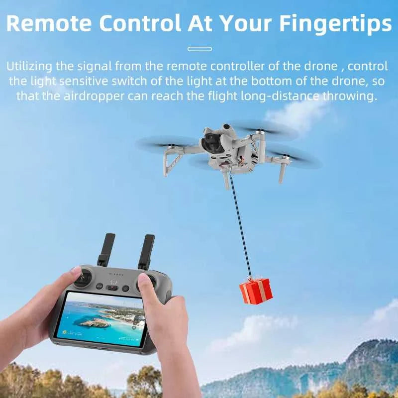 BRDRC Airdrop System for DJI Mini 4 Pro Drone Remote Thrower Casting Fish Bait/Giving Gifts/Emergency Rescue Drone Accessories The jack market .AU The jack market .AU Drones $ 79 14:200006151#Airdrop System
