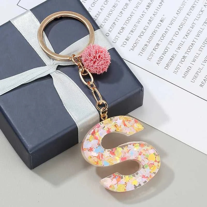 BAOPON Pink Purple Pompom Letter Keychain English Alphabet Keyring For Women Men Jewelry Accessories Wholesale Special Offer The jack market .AU The jack market .AU Jewellery & Chains $ 46 14:193#102