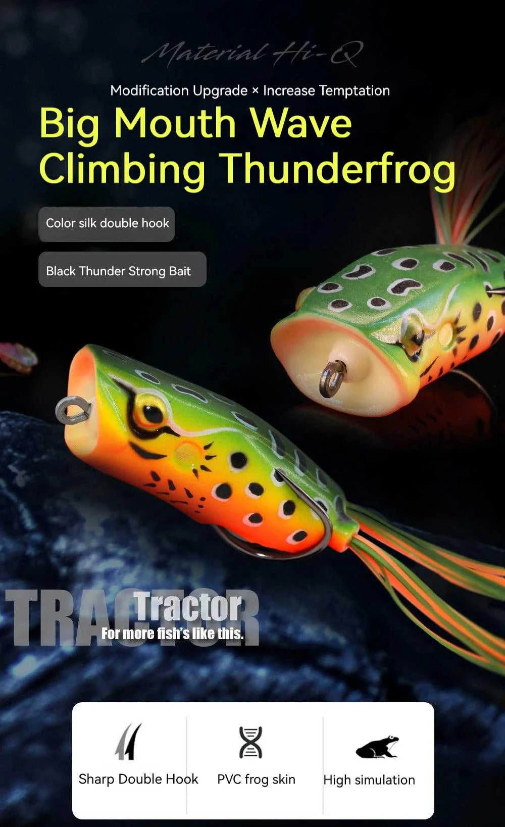Big Mouth Topwater Frog Lures Durable Lifelike Silicone Bass Bait Floating Realistic for Pike Snakehead Salmon Trout Catfish The jack market .AU The jack market .AU Fishing Gear $ 21 14:200002984#D