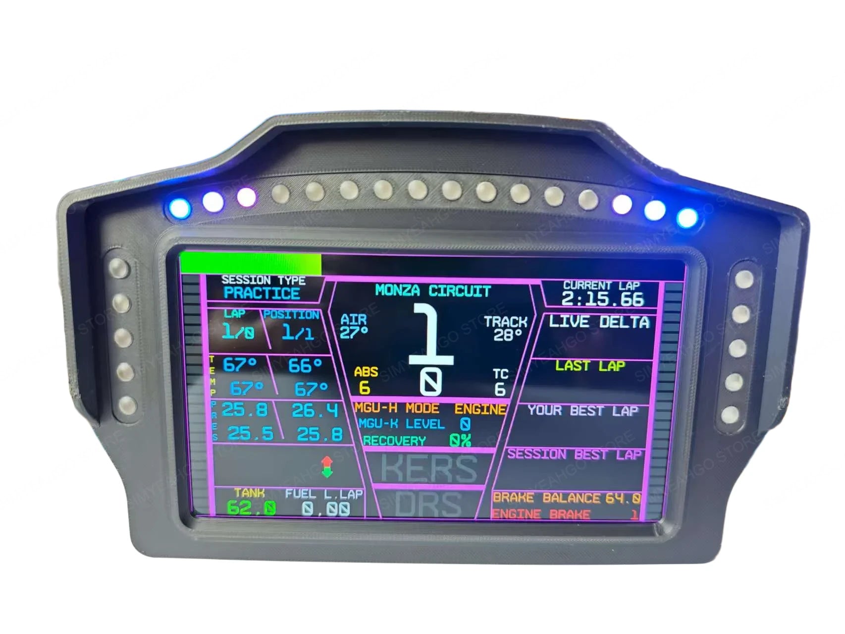 PC Simracing Games 7 inch Multi-functional Instrument Speed Display Dashboard for MOZA FANATEC Simagic Logitech G29 Accessories The jack market .AU The jack market .AU Accessories Electronics $ 217 14:193#WK 7inch Meter
