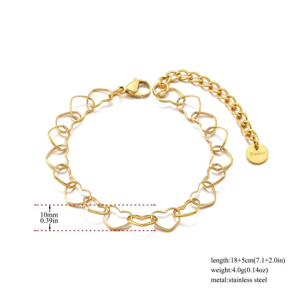 Lokaer Stainless Steel Heart Shaped Hollow Out Chain Bracelet for Women 18K Gold Plated Fashion Waterproof Daily Jewelry B25220 The jack market .AU The jack market .AU Jewellery & Chains $ 53 200001034:1433145302#B24053P-Tree