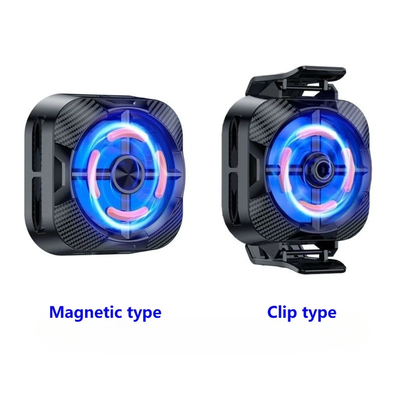 New Mobile Phone PUBG Game Cooler Semiconductor AI Temperature Control with RGB Light Magnetic/Back Clip Cooling Radiator