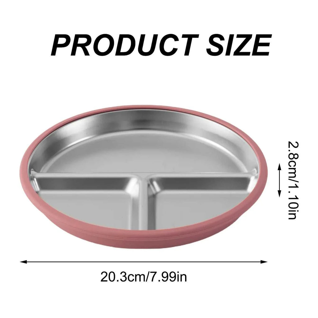 Color Kids 1PCS Stainless Steel Plate Detachable Suction Dishes Baby Feeding Sucker Bowl Food Grade Silicone Food Tray Tableware The jack market .AU The jack market .AU Mum & Kids: Essential Products for Every Family $ 29 14:496#55-sage