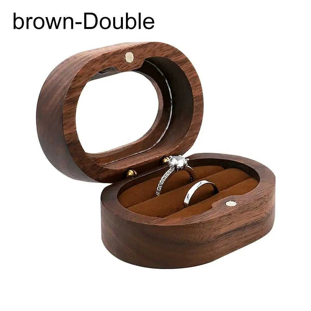 Retro Oval Wooden Jewelry Box Lover Ring Display Box Engagement Wedding Couples Ring Storage Holder Love Gift The jack market .AU The jack market .AU Jewellery & Chains $ 51 14:29#black;5:200004182#Double