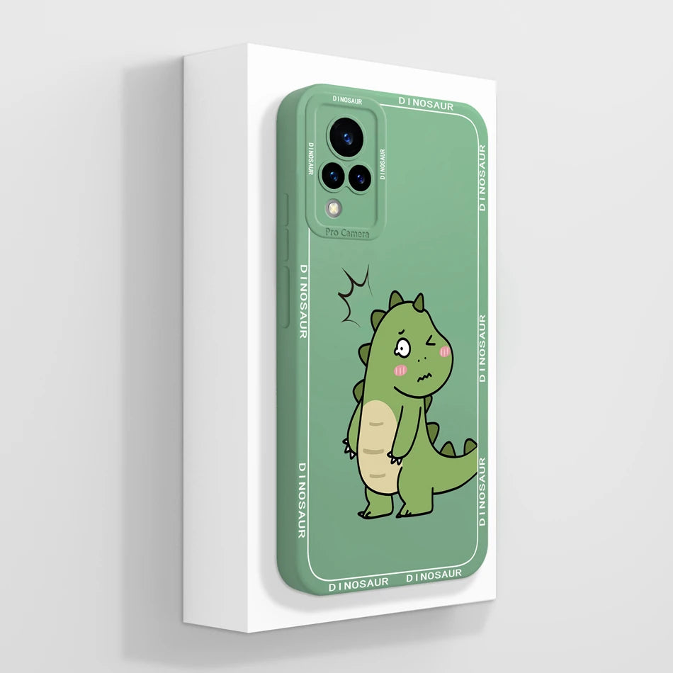 Vivo V21 Liquid Silicone Case - Full Coverage Anti-Drop Protection, Stylish & Soft Back Cover