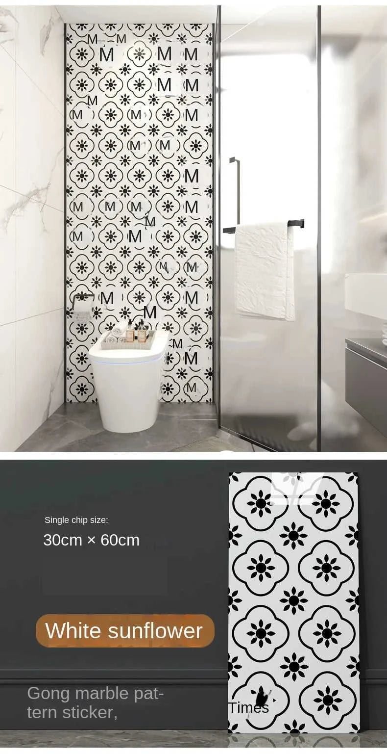 Imitation ceramic tile wall sticker wallpaper self-adhesive bathroom marble sticker self-adhesive background wall wallpaper The jack market .AU The jack market .AU Home $ 113 14:365458#White brick pattern;5:871#30X60CM 20PCS