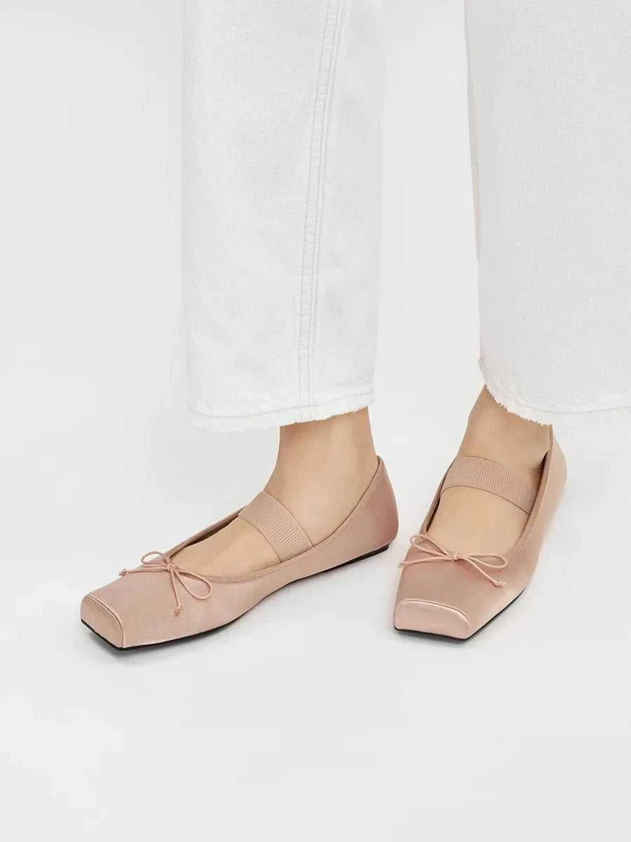 sweet pink silk flat shoes woman square toe bowtie ballet flats silver leather mary janes shoes elastic band moccasions women The jack market .AU The jack market .AU Step Up Your Style: Trendy Shoes for Every Occasion! $ 79 14:771#silver;200000124:200000333
