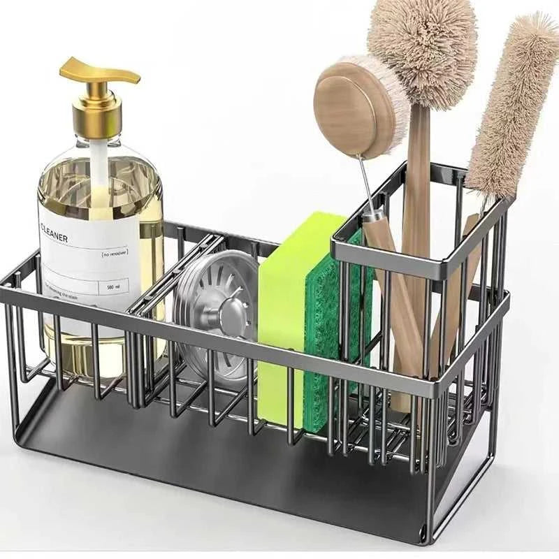 Stainless Steel Sink Sponge Drain Rack Multi-functional Countertop Faucet Soap Rack Dish Towel Storage Filter Basket The jack market .AU The jack market .AU Home $ 67 14:201527806#black-3