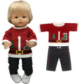 Nenuco 17-Inch Baby Doll Dress - Festive Christmas Tree Design with Red & Green Skirt for 40cm Dolls