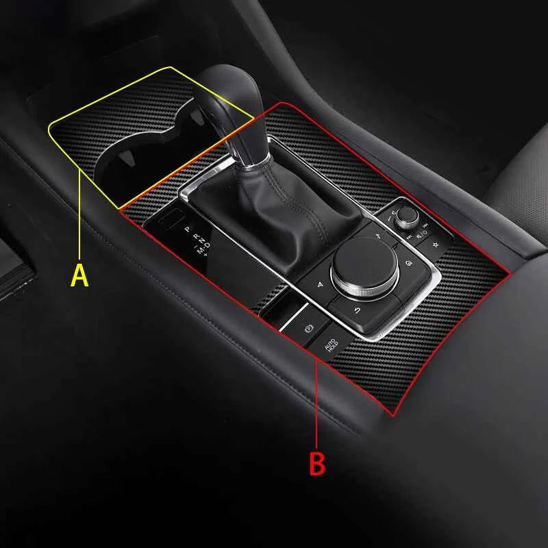 For Mazda 3 BP 2019 2020 2021 2022 2023 2024 2025 Car Central Console Gear Shift Panel Trim Cover Water Cup Frame Accessories