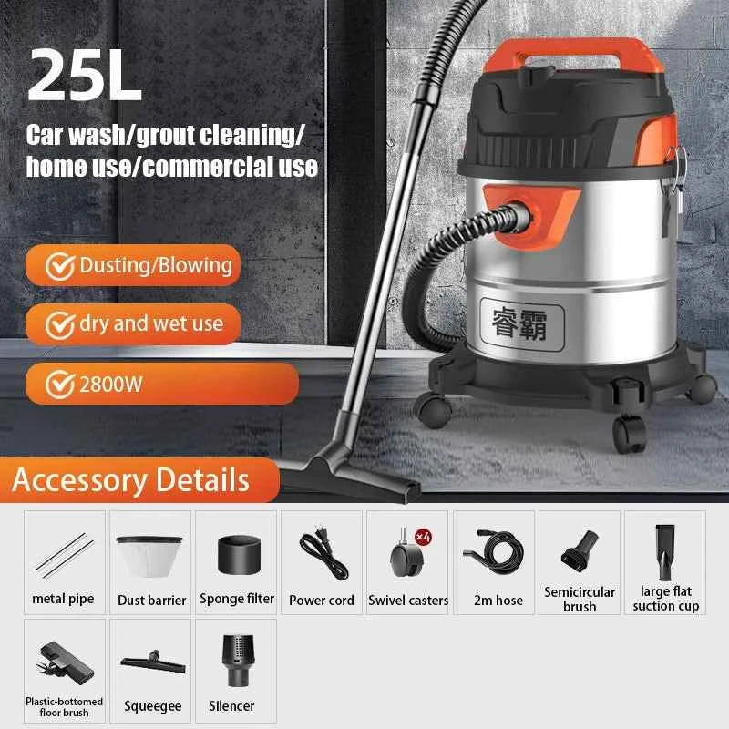 Wet and Dry Vacuum Cleaner Multi-functional High-power Vacuum Cleaner Suitable for Home Car and Commercial Industrial Cleaning