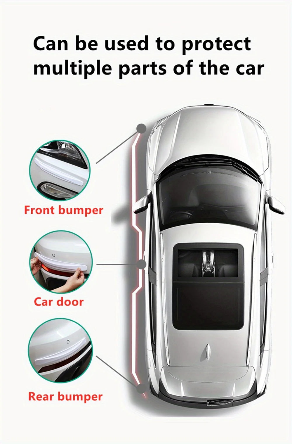 Car bumper protector, bar corner protector, scratch protector, collision resistant component, collision resistant car parts