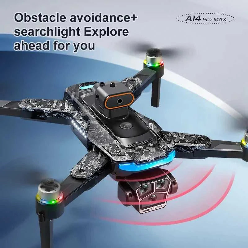 Drone A14Pro Max 8K HD Three Camera Brushless Optical Flow Obstacle Avoidance Foldable Quadcopter UAV 4.5-inch Large Screen Toys The jack market .AU The jack market .AU Drones $ 48 14:10#Only Parking Apron