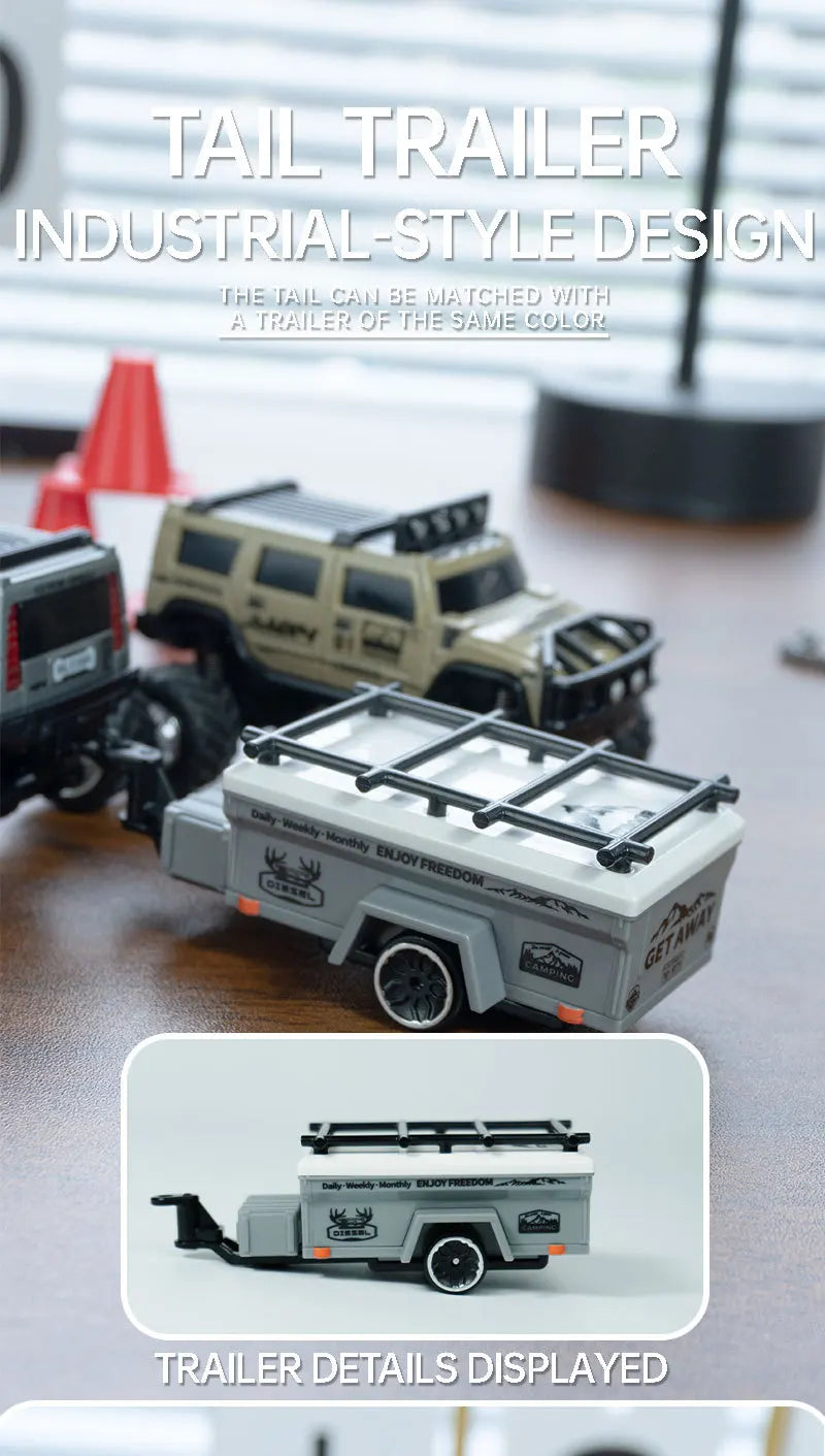 1/64 RC Car Mini HG4-221 Off-Road Vehicle Simulation Hummer 2.4G Remote Control Climbing Car with APP Lights Control Gifts Toys