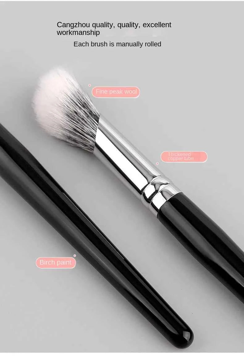 Goat Hair Blusher Brush Mimics Fingertip Aplication Stippling Powder Blusher Makeup Brushes Goat Hair Blush Make Up Tools