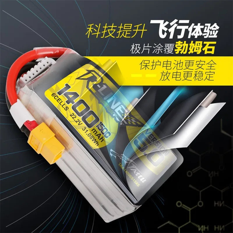 Tattu R Line 5.0 850/1200/1400mAh 150C LiPo Battery For RC Drones And Airplane Models