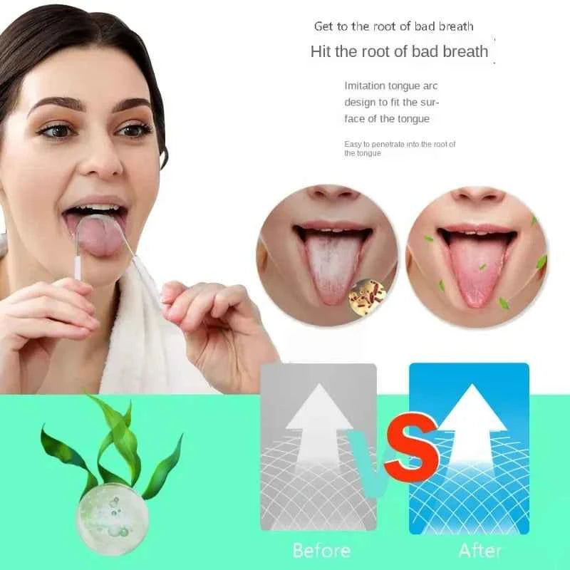 FreshBreeze Stainless Steel Tongue Scraper - Coated U-Shaped Design for Ultimate Oral Hygiene & Fresh Breath
