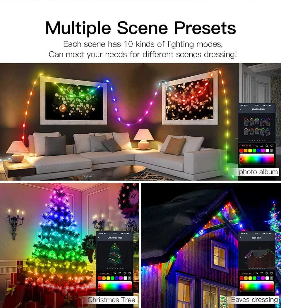 10M/20M Programmable USB 5V LED Light Neon Strip Smart Bluetooth Addressable WS2812 RGBIC Fairy String Light For Christmas Decor The jack market .AU The jack market .AU Home $ 51 136:200002572#5M-50LEDS