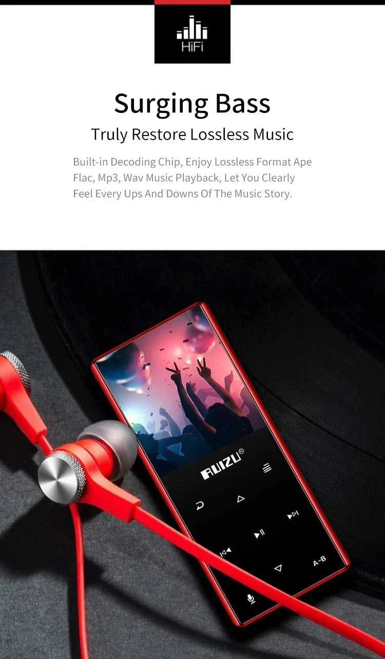 Bluetooth Music MP3 RUIZU D29 MP3 Player Portable Audio 8GB Music Player with Built-in Speaker Support FM,Recording,E-Book The jack market .AU The jack market .AU Accessories Electronics $ 85 14:193#blk;200001303:3860