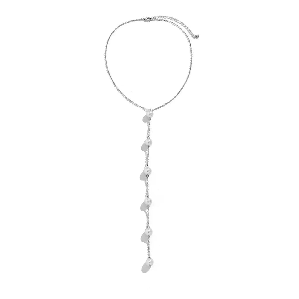 IngeSight.Z Simple Long Imitation Pearls Back Necklace For Women Sexy Tassel Harness Bikini Chest Chain Body Jewelry Mujer The jack market .AU The jack market .AU Jewellery & Chains $ 48 200001034:203027829#JS05178