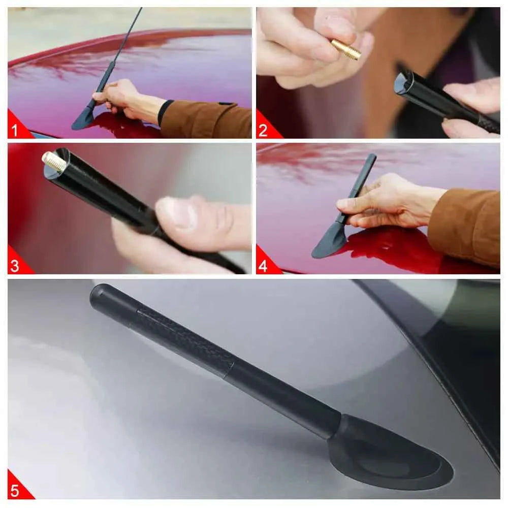 12CM Carbon Fiber Short Radio Car Antenna Auto Accessories For Daihatsu Terios Copen SIRION MOVE MIRA Charade Rocky FEROZA LUXIO