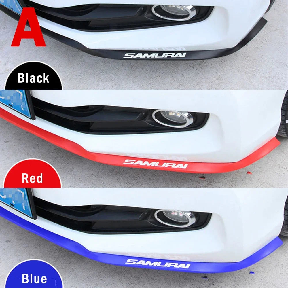 2.5M Car Front Bumper Lip Protector Carbon Fiber Rubber Splitter Chin Spoiler Side Skirt Rubber Anti Scratch Protector Body Kit