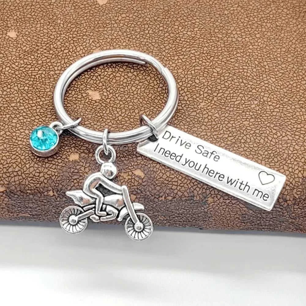 1Pc Motorcycle Birthstone Keychains,Drive Safe Keyring,Biker Gifts For Husband Son Family Friend,Gift For Valentine's Day The jack market .AU The jack market .AU Jewellery & Chains $ 47 14:29#Blue