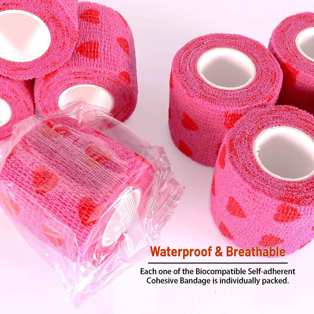 DM Love Tape Tattoo Handle Bandage Anti-slip Nonwoven Waterproof Disposable Self-adhesive Elastic Bandage Grip Cover Wrap